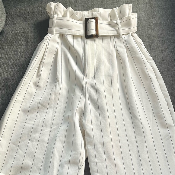 Bershka Striped Paperbag Pants - Picture 2 of 5